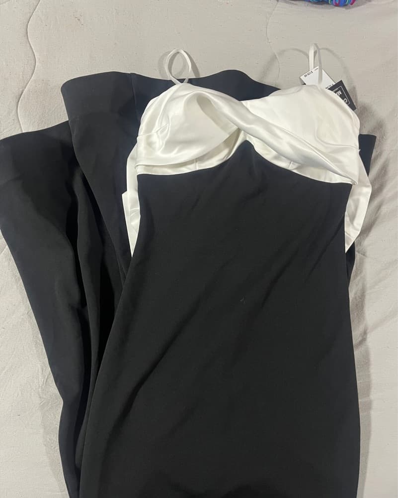 city studios scuba twisted back-bow gown - Image 3