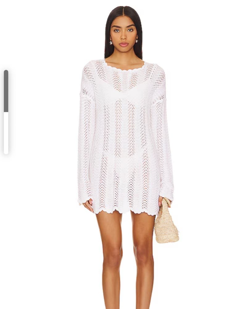 White Knit Coverup - Image 1