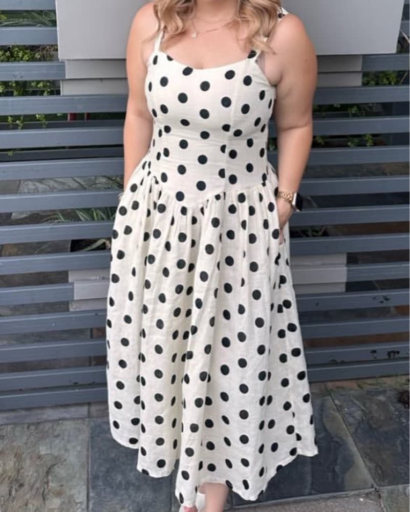 Polka Dot Maxi Dress - Image 2