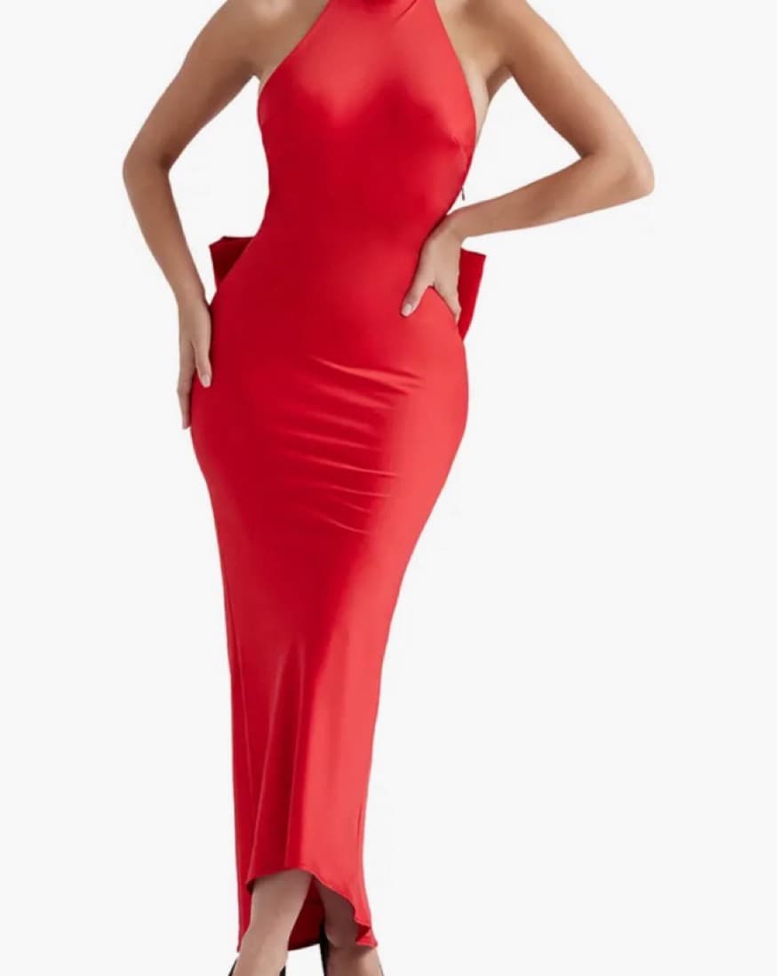 House of CB Backless Bow Halter Dress - Image 2
