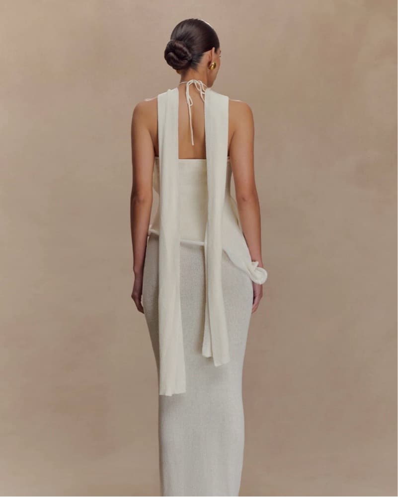 Meshki Capri Halter Knit Maxi Dress - Image 2