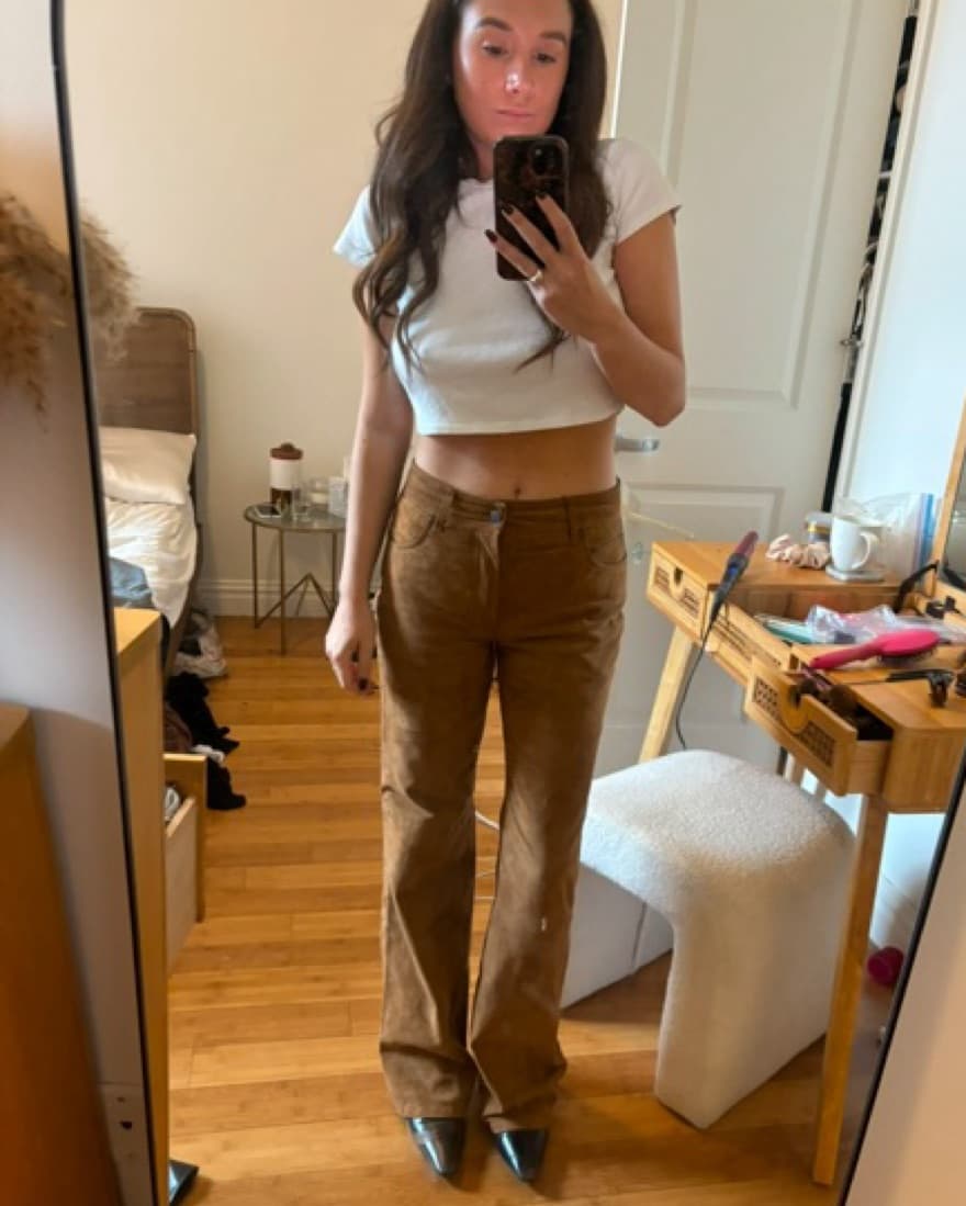 Mango Suede Pants - Image 3
