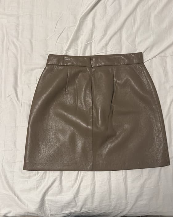 Aritzia Leather Mini Skirt - Image 2