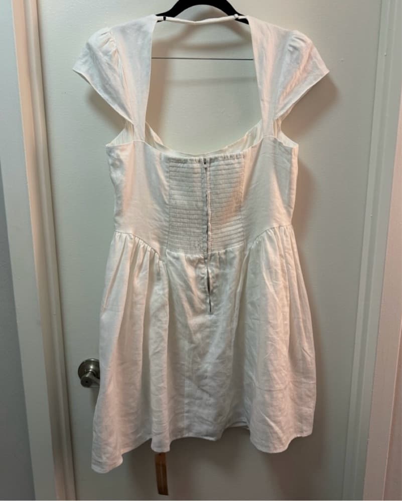 Reformation Oaklyn Cap Sleeve Linen Mini - Image 3