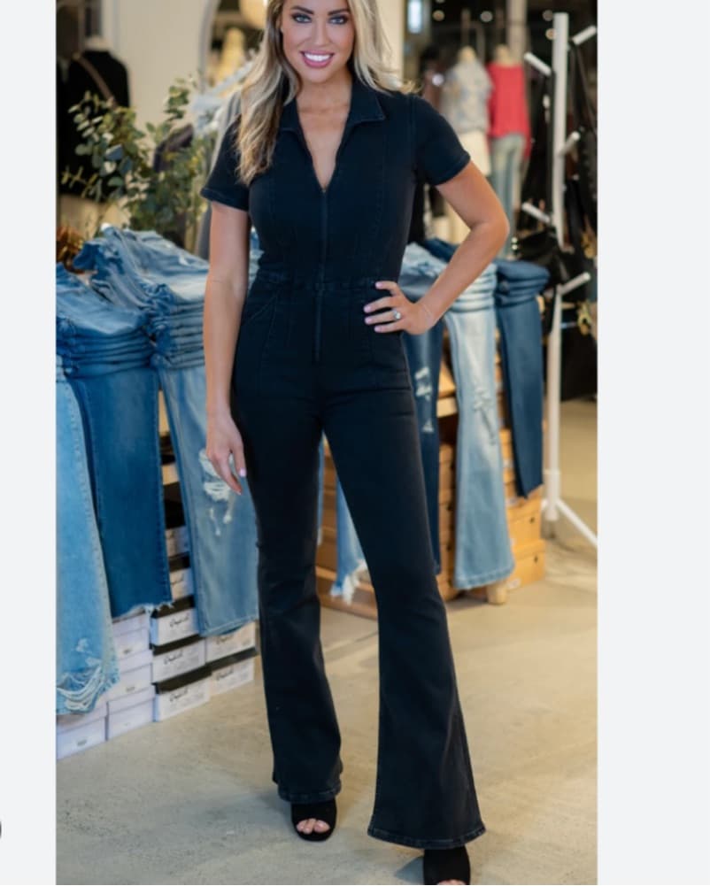 We The Free Black Denim Jumpsuit - Image 3