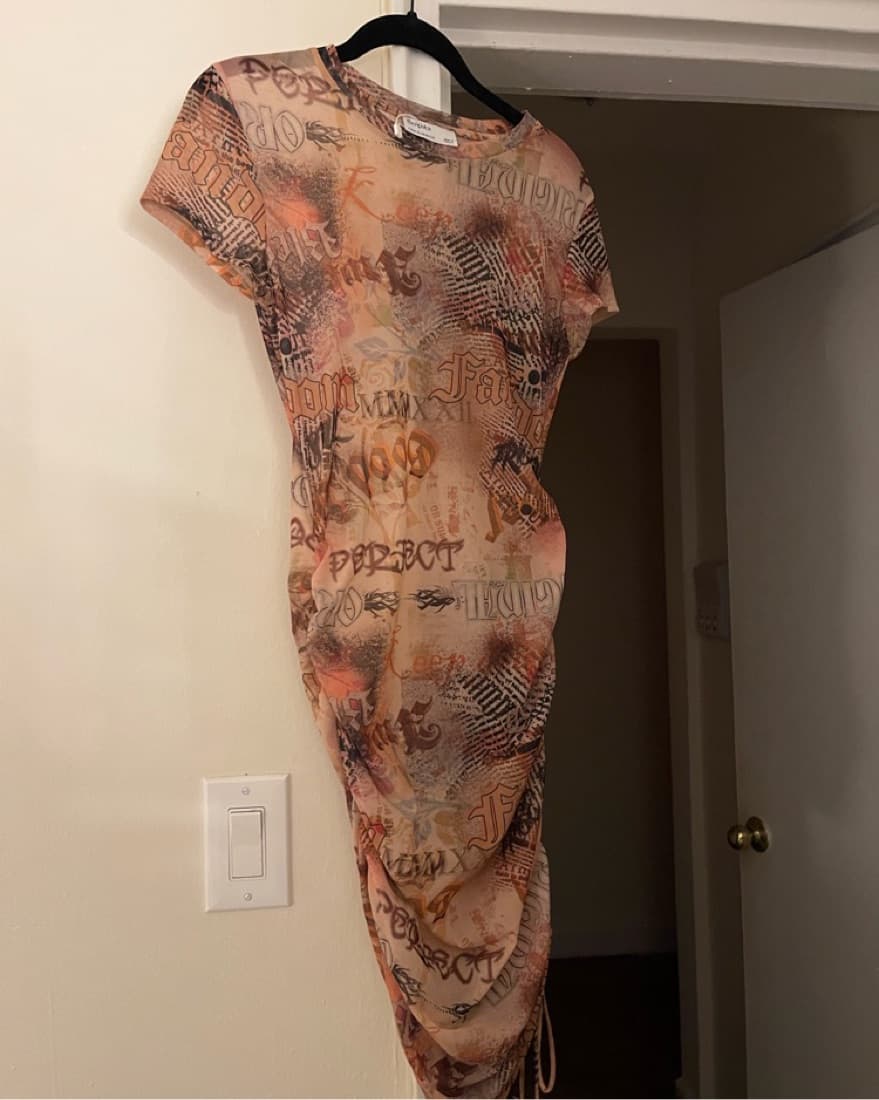 Bershka Sheer Mesh Dress - Image 1