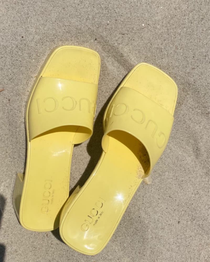 Yellow Gucci Sandals  - Image 1