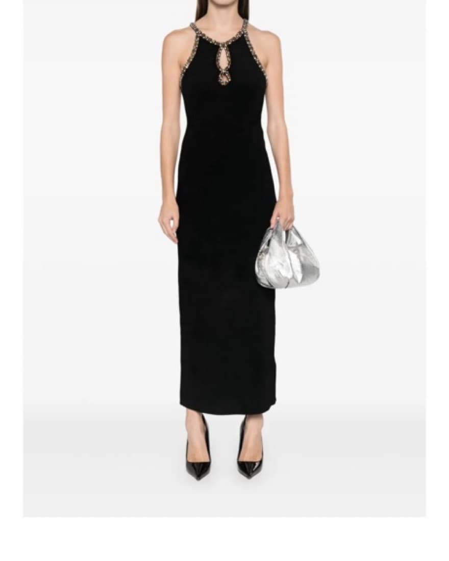 Sandro Black Velvet Gown  - Image 3