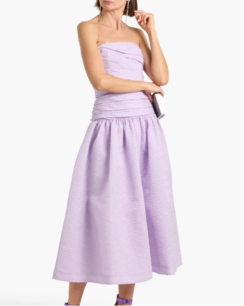 Sophia Strapless Dress in Lilac - Image 2