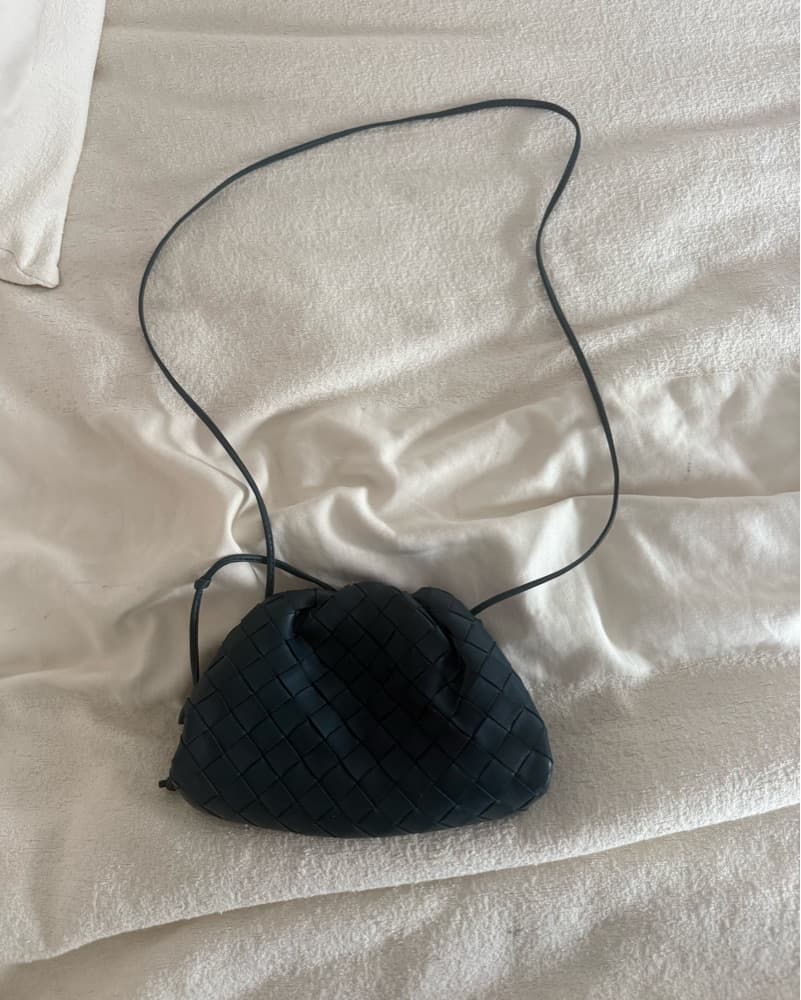 Mini Navy Bottega Veneta Pouch  - Image 2