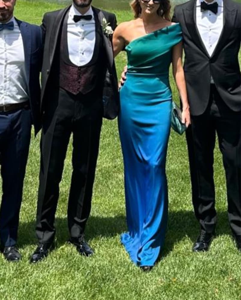 Lady Pipa Ombre Teal To Blue Gown - Image 4