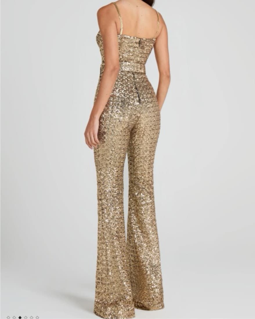 Lucinda Gold Sequin Jumpsuit - Image 3