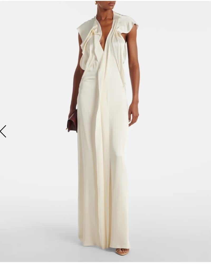 Victoria Beckham Draped Satin Gown - Image 6