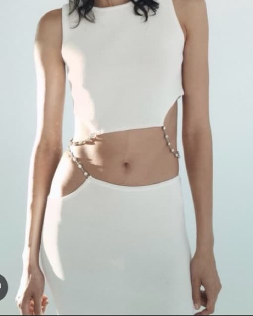 White Cutout Skirt - Image 2