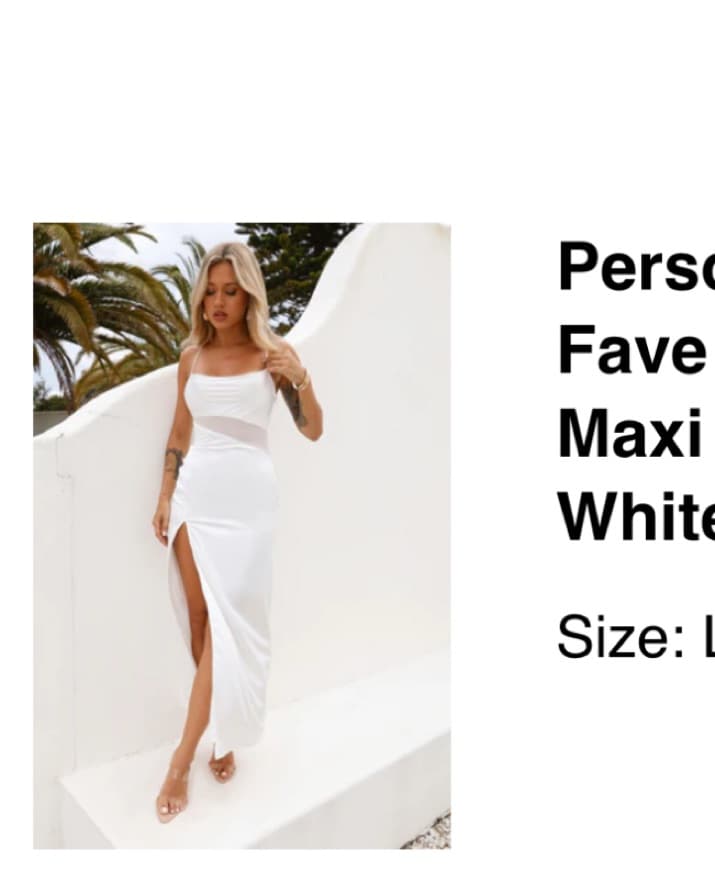 White Satin Maxi  - Image 2