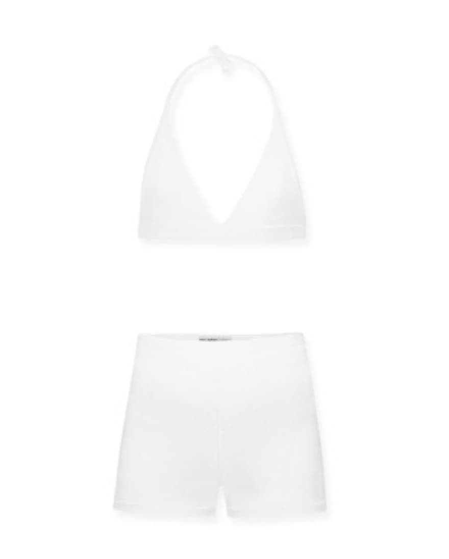 White Bralette & Shorts Set - Image 1