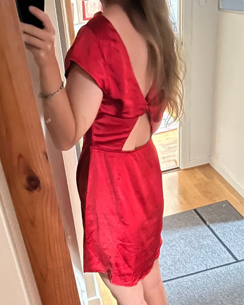 Hello Molly Red Satin Dress - Image 4