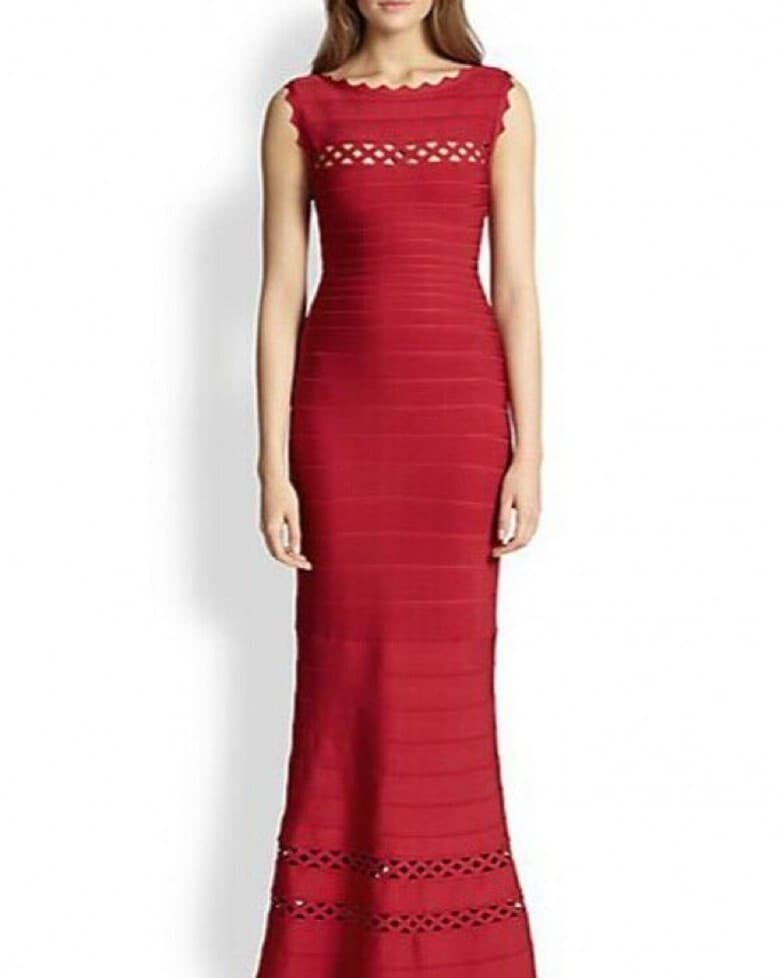 Herve Leger Nathalie Red Bandage Gown - Image 1