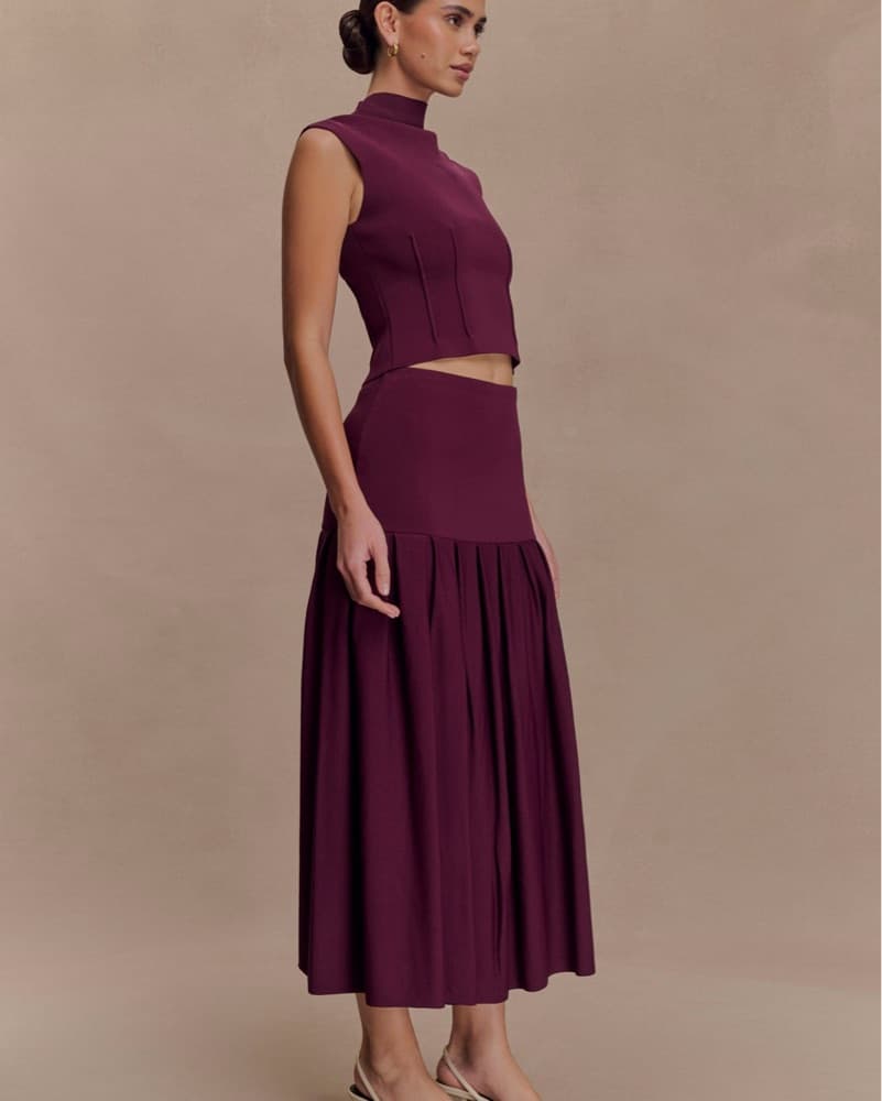 Wine Knit Set Meshki - Image 3