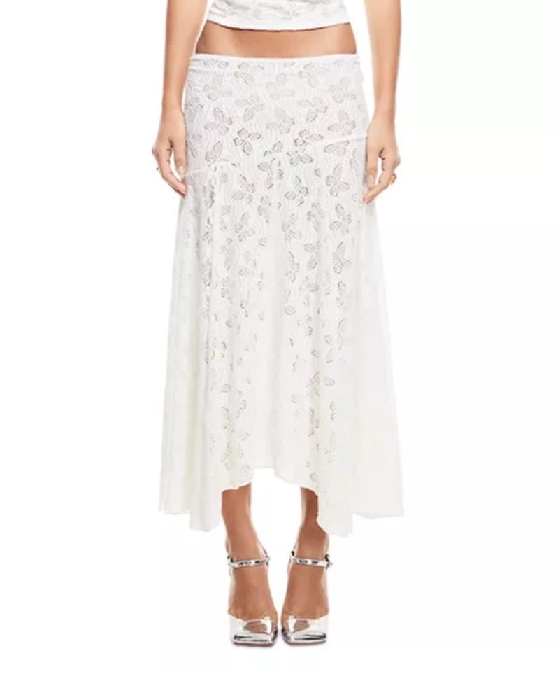 White Floral Lace Two-Piece Set | cover up, vacation set, white matching set - Image 4