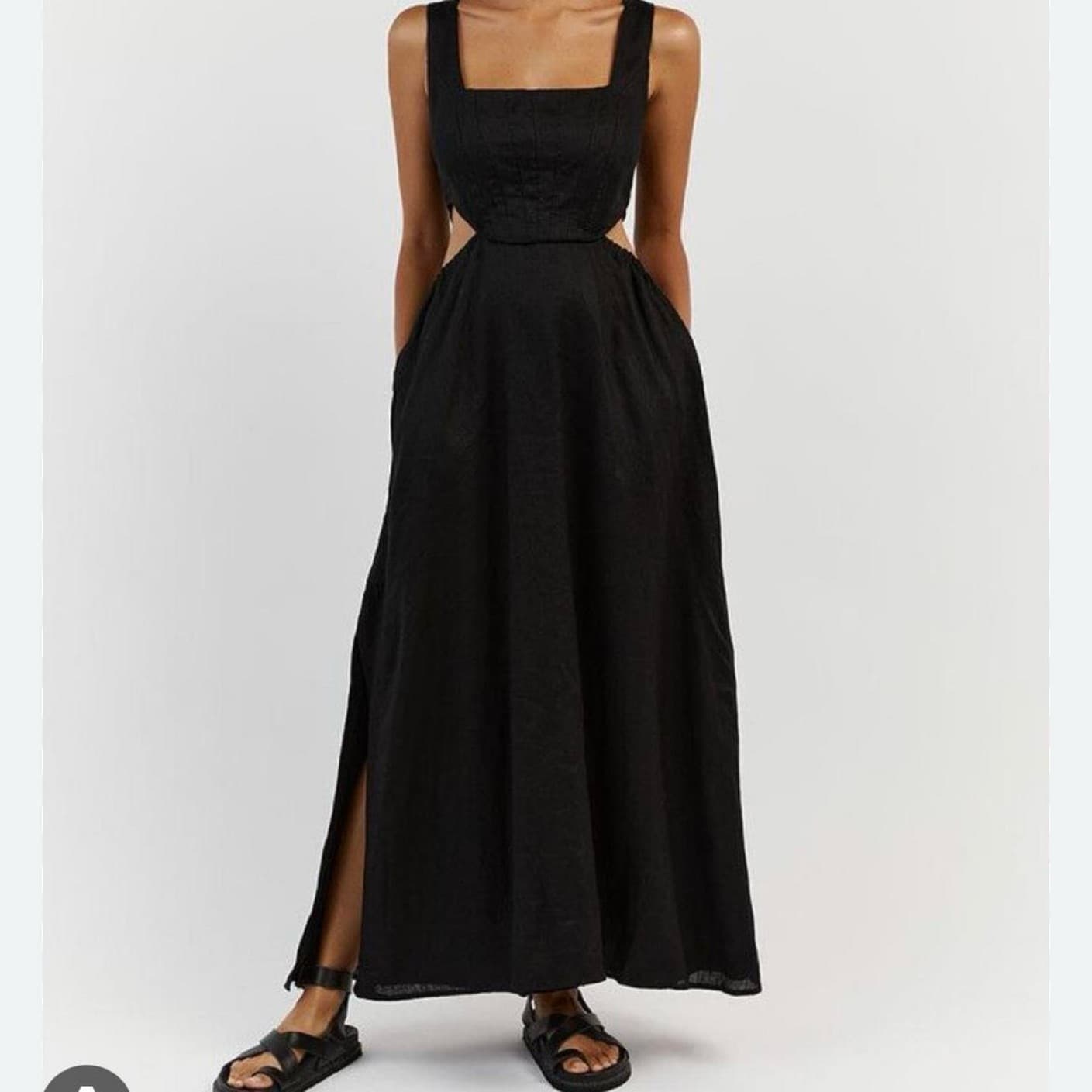 Dissh Corset Linen Midi Dress Sz 2 - Image 1