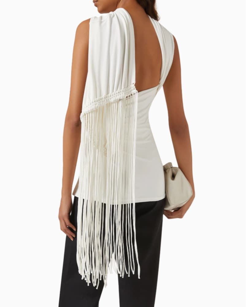 Faithfull The Brand Laon Scarf Top White - Image 1