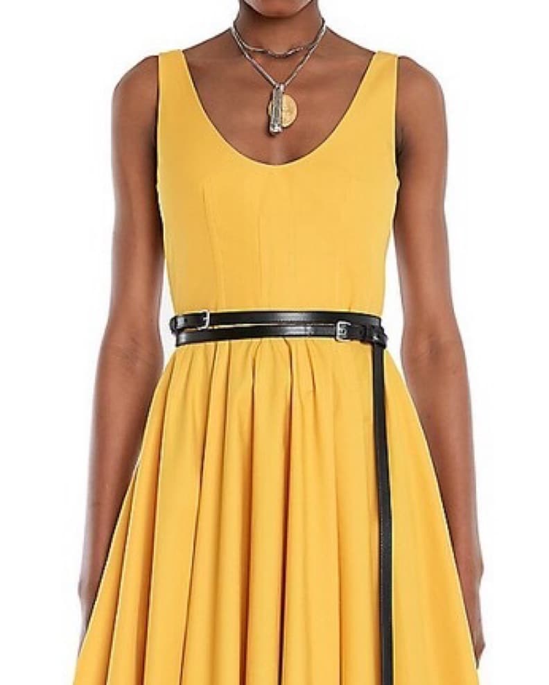 Alexander McQueen Yellow Midi Dress - 4 - Image 4