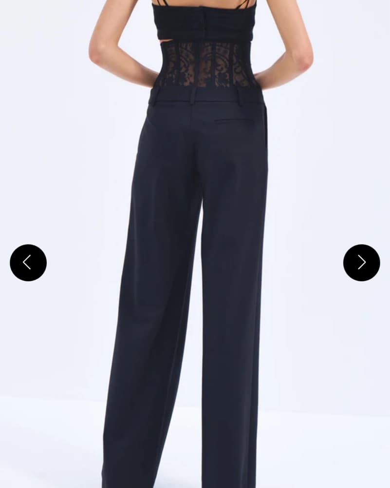 Lace Bustier Pants And Bralette Set - Image 3