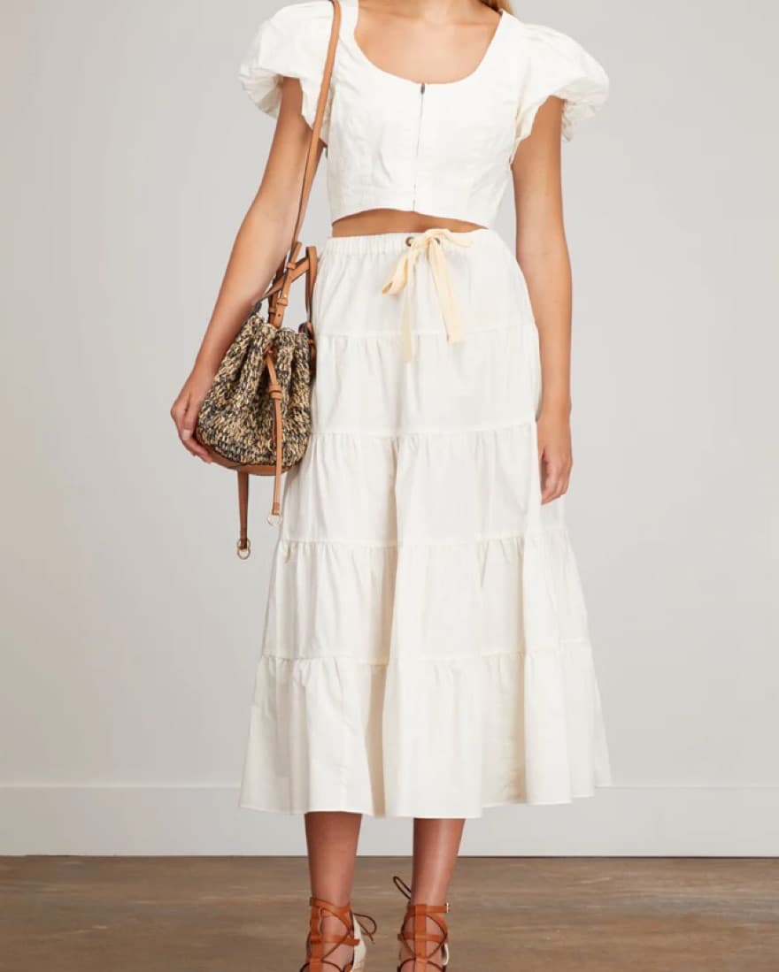 Ulla Johnson Makana Maxi Skirt In Bone - Image 6