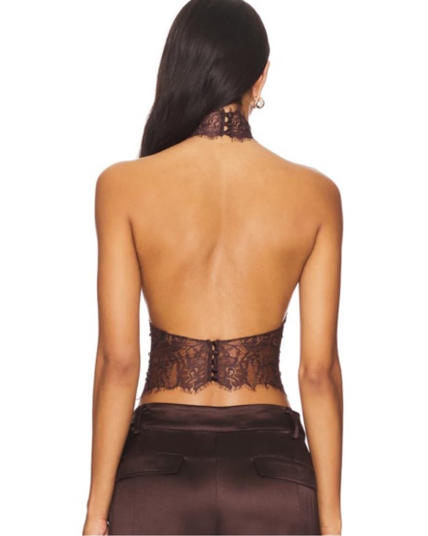 Retrofete Violet Top In Chocolate - Image 3