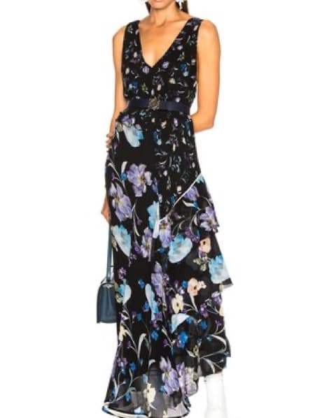 3.1 Phillip Lim Floral Ruffle Dress - Image 3