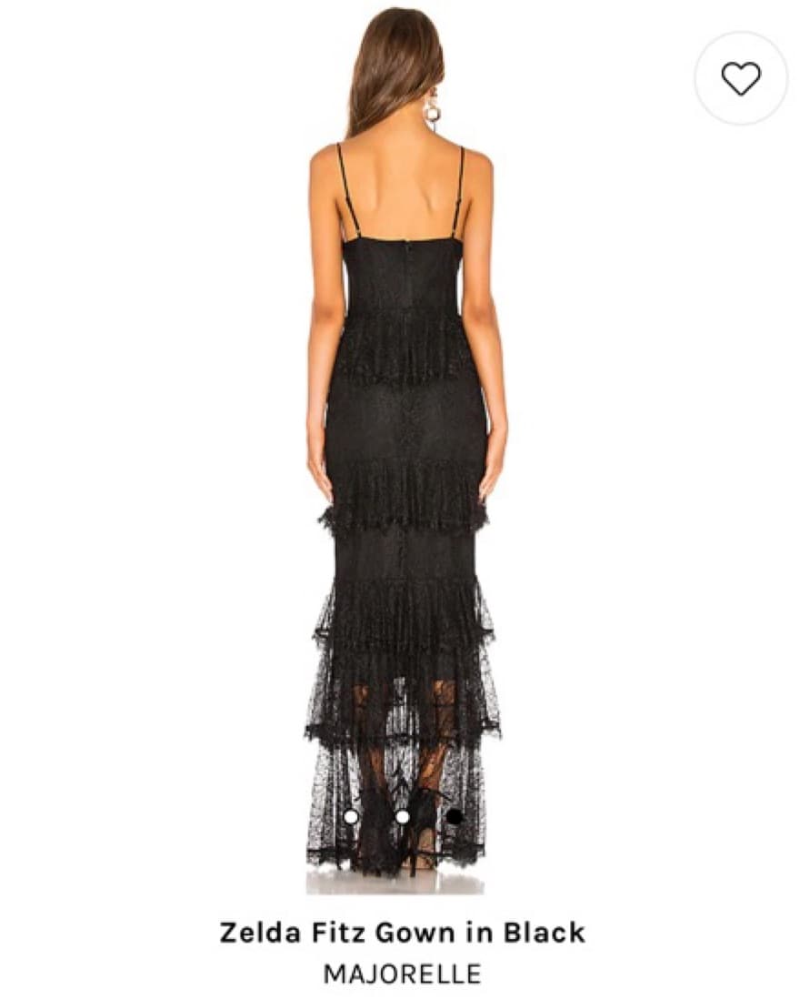 Majorelle Black Lace Gown - Image 3
