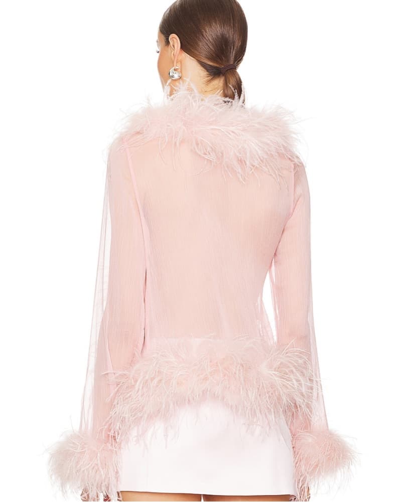 Gigi Feather Blouse - L - Image 4