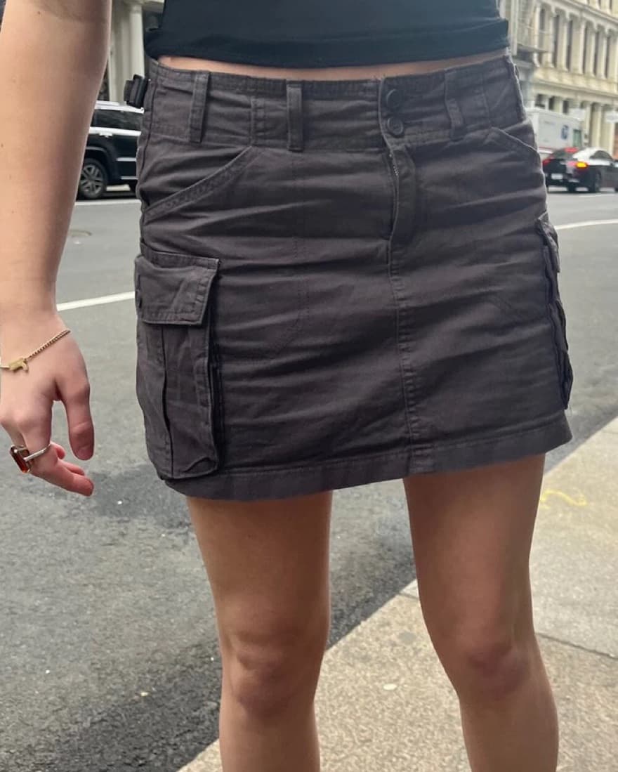 Brandy Melville Blue Cargo Mini Skirt - Image 3