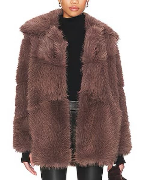 Brown fur coat - Image 1