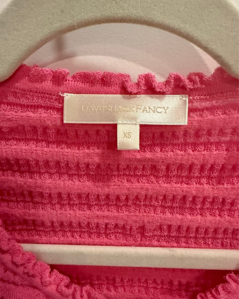 Loveshackfancy Pink Ruffle Cardigan - Image 2