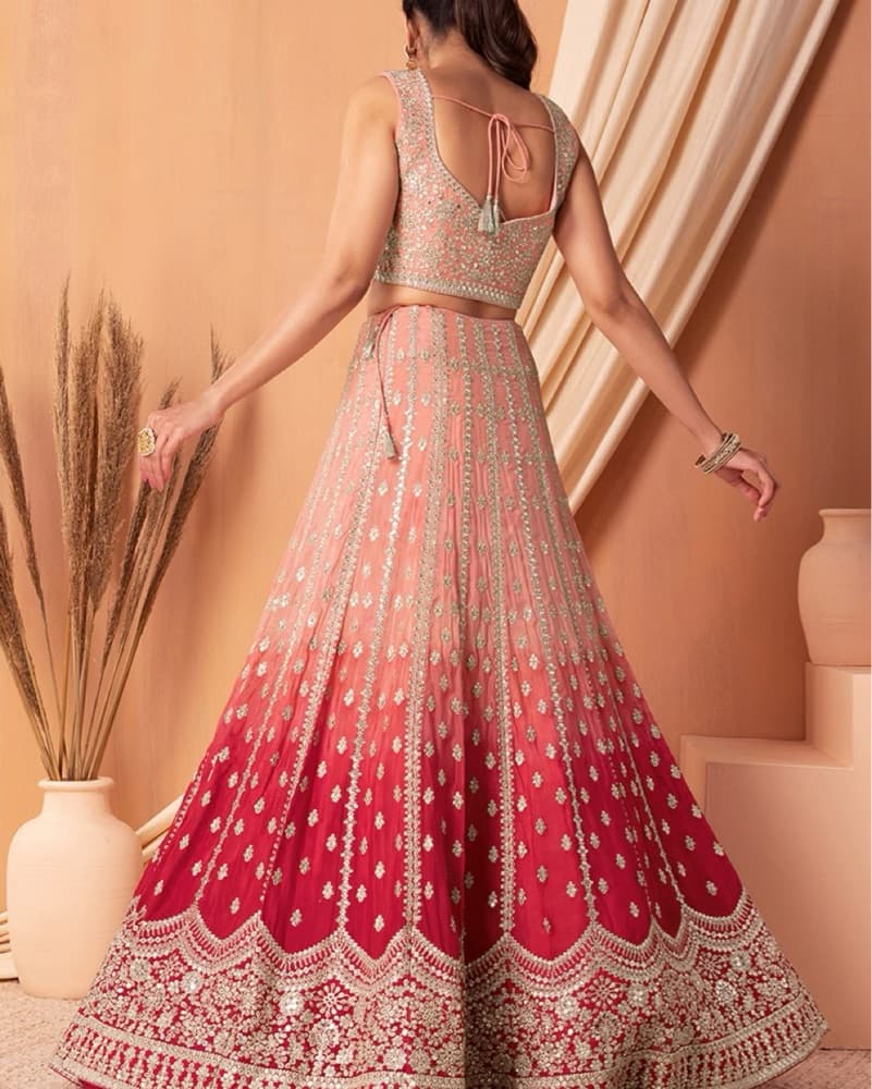 Elegant Ombre Sequin Lehenga - Image 3