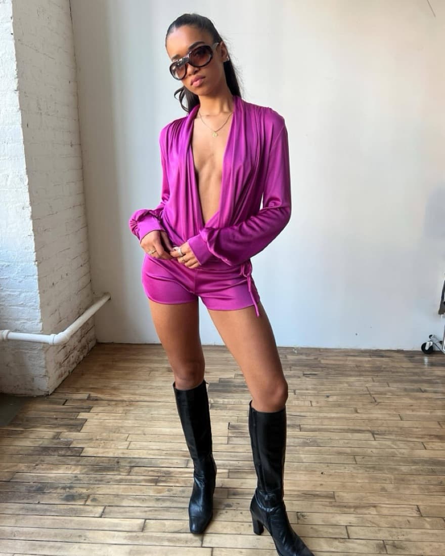 Vintage Marciano Plunge Playsuit - Image 2