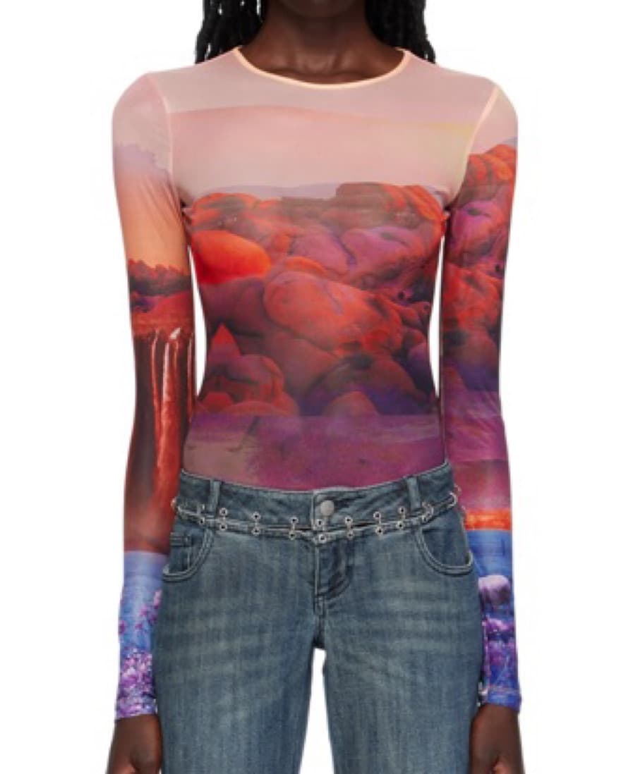 Miaou Graphic Long Sleeve Top - Image 1