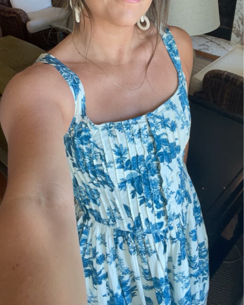 Loveshack Fancy Blue Floral Dress - Image 2