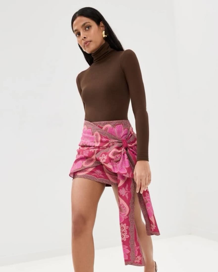 Farm Rio Flora Glam Tie Skirt - Image 2