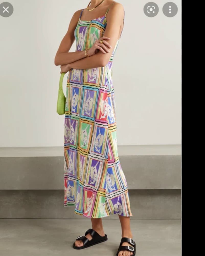 Rixo Midi Bias Cut Slip Dress - Image 3