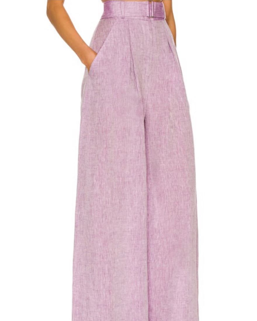 MATTHEW BRUCH Wide Leg Linen Pant Set - Image 2