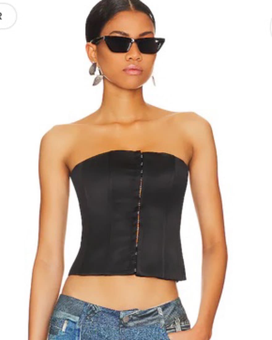 Danielle Guizio Black Corset Top - Image 1