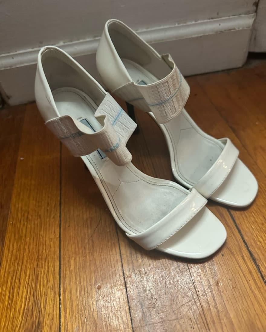 white Prada heels - Image 1