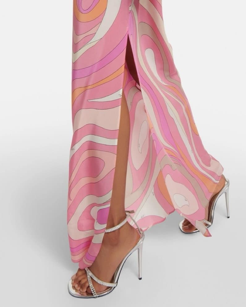 Pucci Marmo-Print Silk Slip Dress - Image 4