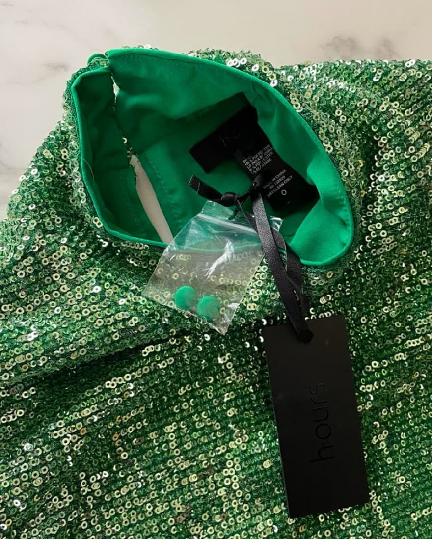 Revolve H:ours Green Sequin Top - Image 3