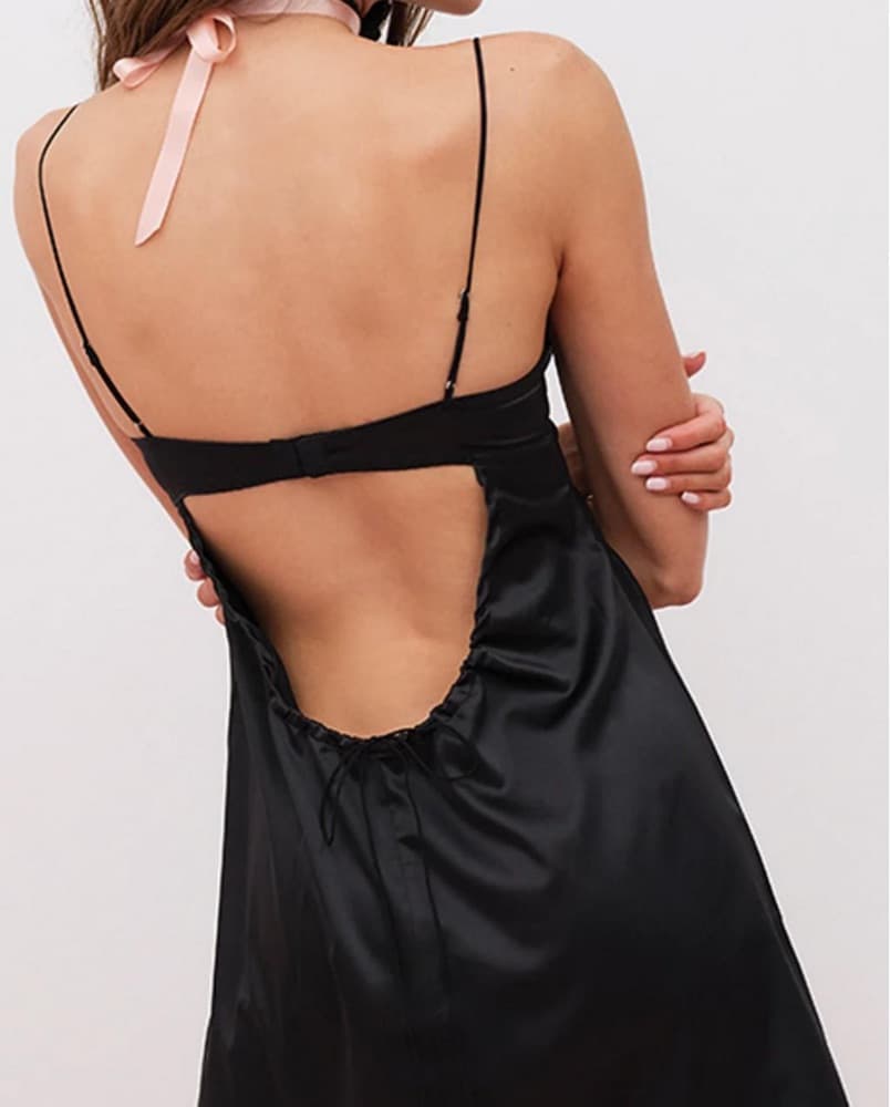 FLL Black Slip Dress - Image 2