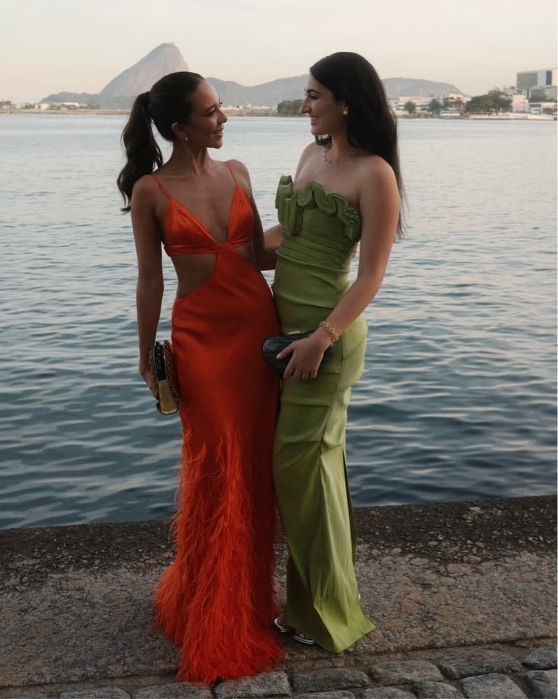 Cult Gaia Raisa Gown in Papaya - Image 3