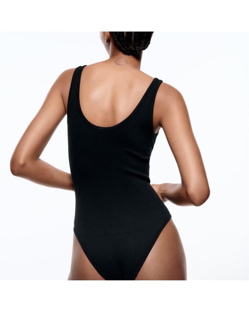 Sleek Black Bodysuit - Image 2
